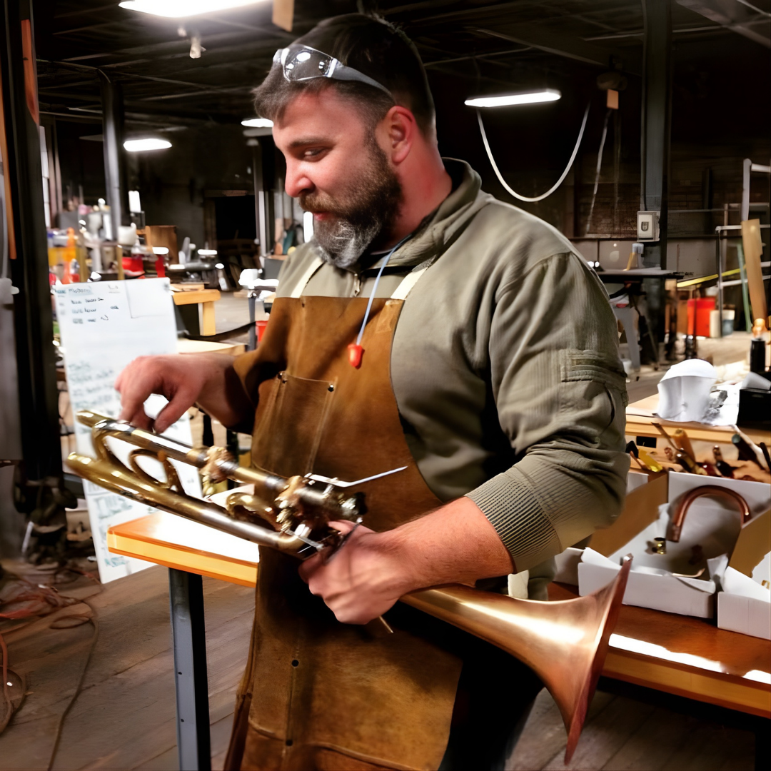 Master craftsman Mike Corrigan at work